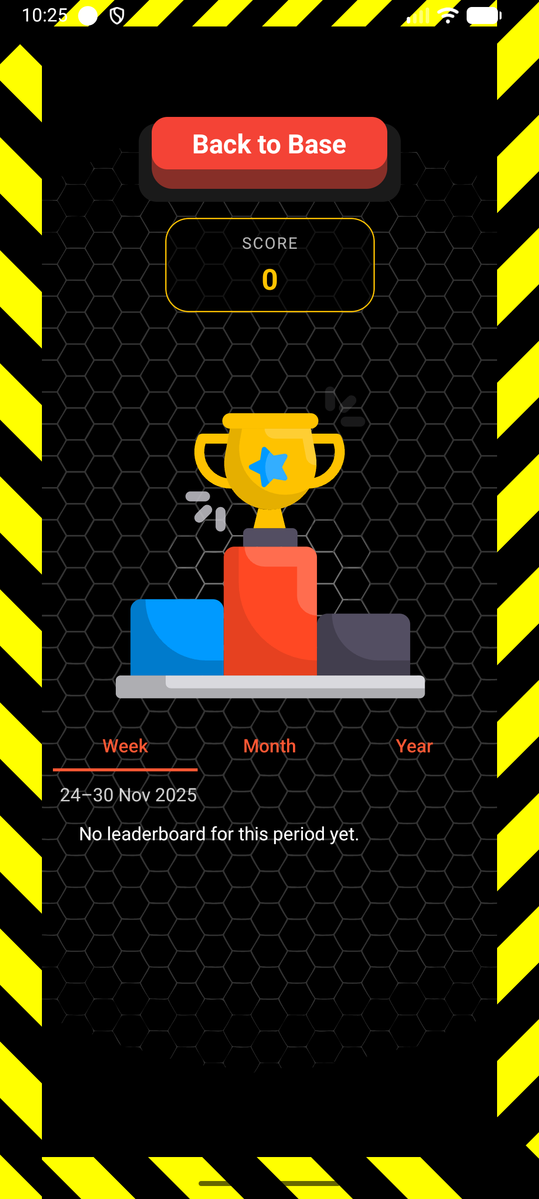 Click Defeat leaderboard screen